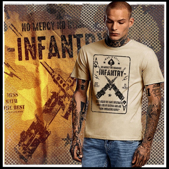 Army Infantryman T shirt Commando Marine Grunt Combat Arms Machine