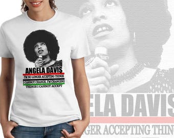 Angela Davis Quote T-Shirt Power To The People African Pride Black History Month Revolutionary Tee