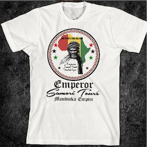 Black History Month T-Shirt Afrikanische Karte Kemetic Marcus Garvey Black Panther Huey P Newton Malcolm X Angela Davis Afrika Melanin Baumwoll-T-Shirt