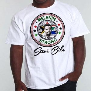 Black History Month T-Shirt Afrikanische Karte Kemetic Malcolm X Black Panther Flagge Afrika Hieroglyphen Melanin Kemet Panafrikanismus Baumwoll-T-Shirt