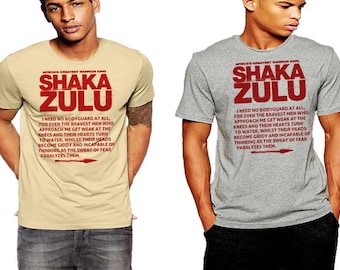 Shaka Zulu T-Shirt African Pride Black History Month Tee I Need No Bodyguards Conqueror Tee