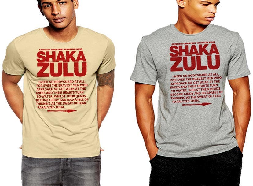 Shaka Zulu T-shirt African Pride Black 