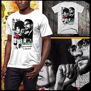 Black History Month T-Shirt Marcus Garvey Huey P Newton Malcolm X Angela Davis Nat Turner Martin Luther King Afrika Melanin Kemetic Pride