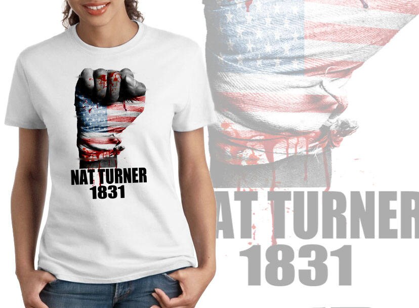 NAT Turner T Shirt Bloody Fist American Flag Power to The People NAT Turner T Shirt Bloody Fist American Flag Power to The People
