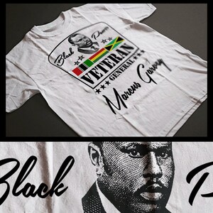 Black History Month T-Shirt Afrikanische Karte Kemetic Marcus Garvey Black Panther Huey P Newton Malcolm X Angela Davis Kemet Afrika Melanin