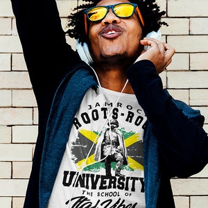 Reggae T-Shirt Haile Selassie I Jah Rastafari Conquering Lion Of Judah Shall Break All Chains Jamaican Rasta Cotton Tee