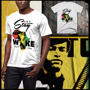 Black History Month T-Shirt Afrikanische Karte Kemetic Marcus Garvey Black Panther Huey P Newton Malcolm X Angela Davis Kemet Afrika Melanin Kemet
