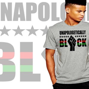 Unentschuldigt schwarzes T-Shirt Melanin Pride Black History Month Tee