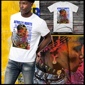 Afrikanisches Kunst-T-Shirt Schwarzer Geschichtsmonat Abstrakte Kunstlegende Buntes afroamerikanisches Pan-Afrikanisches revolutionäres Plakatentwurf Grafik-T-Stück