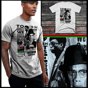 Black History Month T-Shirt Marcus Garvey Huey P Newton Malcolm X Angela Davis Nat Turner Martin Luther King Afrika Melanin Kemetic Pride