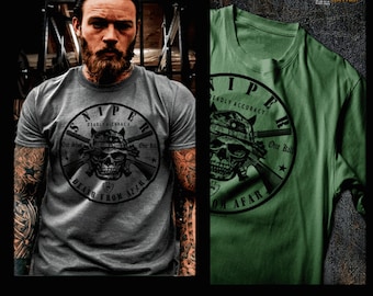Camiseta de francotirador Military Marksman scout sharpshooter tácticas de combate Death From Afar PMI