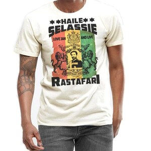Jah Rastafari Haile Selasie I Reggae Farben Baumwoll T-Shirt