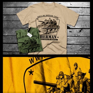 M4 Sherman Tank Militär Kampf T-Shirt