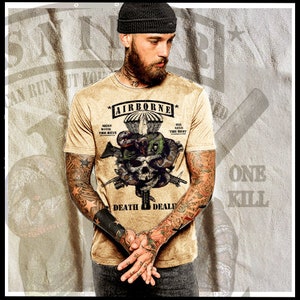 Military Airborne T-Shirt Combat Veteran Paratrooper Combat Jump Air Assault Commando