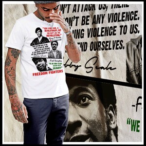 Black History Month T-Shirt African Consciousness Kemetic Marcus Garvey Wissen Black Pride Huey P Newton Angela Davis Afrika Melanin Tee