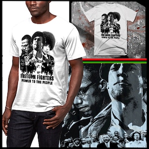 Black History Month T-Shirt Marcus Garvey Huey P Newton Malcolm X Angela Davis Nat Turner Martin Luther King Afrika Melanin Kemetic Pride