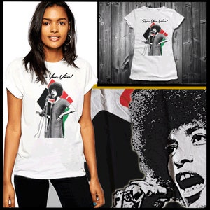 Angela Davis schwarz Geschichte Monat Kemet T-Shirt afrikanischen Karte Kemetic Marcus Garvey Black Panther Huey P Newton Malcolm X Melanin Baumwolle T-Shirt