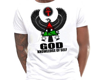 Black Consciousness T-Shirt Kemet Know Thyself Land Of The Gods Tee