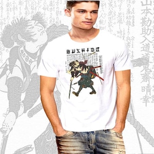 Samurai T-Shirt Bushido Warrior Evading Arrows Japanese Warrior Class Men Cotton Tee