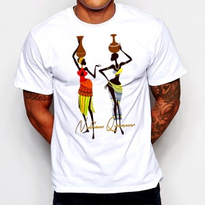 Black History Month T-Shirt Afrikanische Karte Kemetic Panafrikanismus Nubian Garvey Melanin Baumwoll-T-Shirt