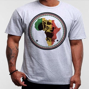 Black History Month T-Shirt Afrikanische Karte Kemetic Panafrikanismus Black Panther Huey P Flagge Afrika Maat Ankh Hieroglyphen Melanin Baumwoll-T-Shirt