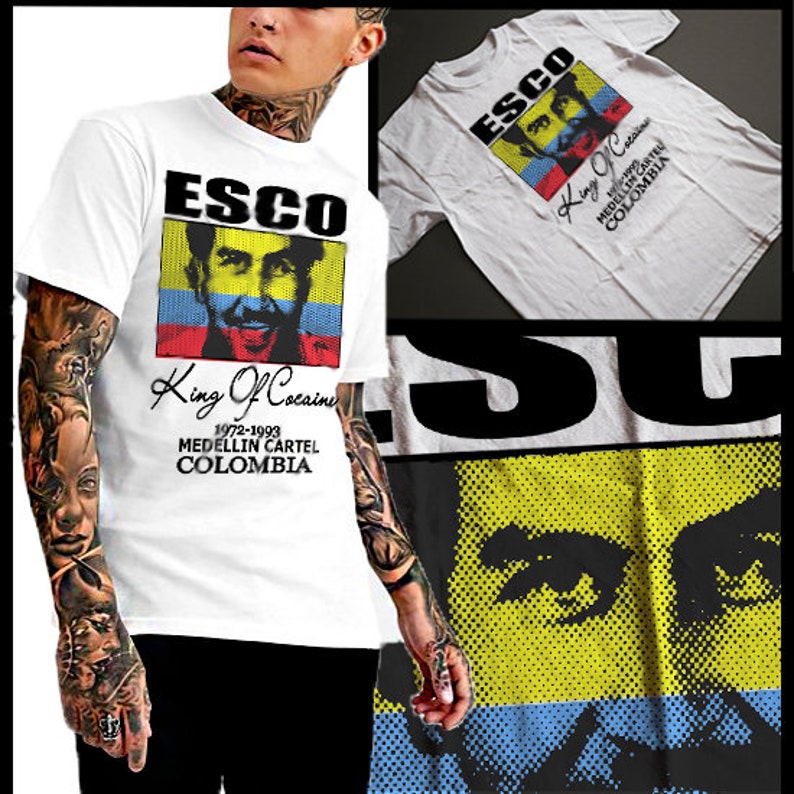 Pablo Escobar T-shirt Medellin kartel Colombia koning van ...