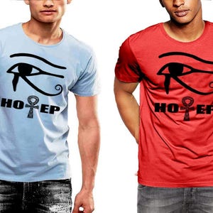 Egyptian God T-Shirt Ancient Kemet Egypt Eye Of Horus Hotep Kemetic Men Cotton Tee