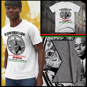 Black History Month Pan-Afrika WIT T-shirt Marcus Garvey Huey P Newton Malcolm X Angela Davis Nat Turner Martin Luther King Afrika werd wakker
