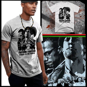 Black History Month T-Shirt Marcus Garvey Huey P Newton Malcolm X Angela Davis Nat Turner Martin Luther King Afrika Melanin Kemetic Pride