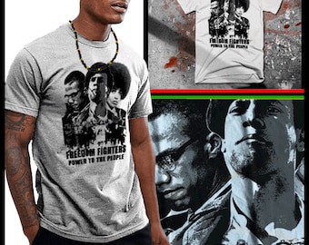 Black History Month T-Shirt Marcus Garvey Huey P Newton Malcolm X Angela Davis Nat Turner Martin Luther King Africa Melanin Kemetic Pride