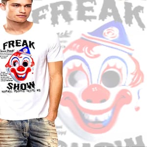 Scary Clown Maske T-Shirt Freak Show Free Hugs Normale Leute erschrecken mich Vintage Halloween Baumwolle T-Shirt