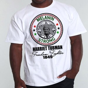 Black History Month T-Shirt Afrikanische Karte Kemetic Harriet Tubman Black Panther Huey P Flagge Afrika Maat Ankh Hieroglyphen Melanin Baumwoll-T-Shirt