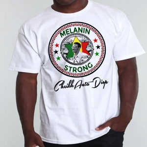 Black History Month T-Shirt Afrikanische Karte Kemetic Malcolm X Black Panther Flagge Afrika Maat Ankh Hieroglyphen Melanin Kemet Baumwoll-T-Shirt