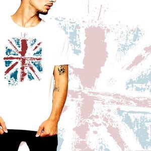 England T-Shirt British Flag United Kingdom Great Britain English Flag Cotton Tee