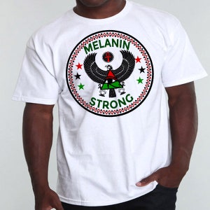 Black History Month T-Shirt Afrikanische Karte Kemetic Malcolm X Black Panther Huey P Flagge Afrika Maat Ankh Hieroglyphen Melanin Kemet Baumwoll T-Shirt