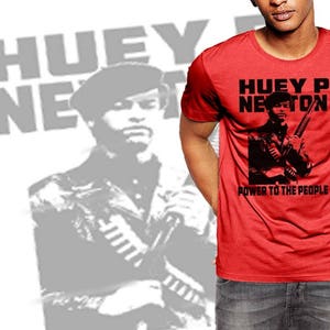 Huey P Newton T-Shirt Macht zu den Leuten, die Schrotflinte Schwarzen Geschichtsmonat Revolutionäres T-Stück halten