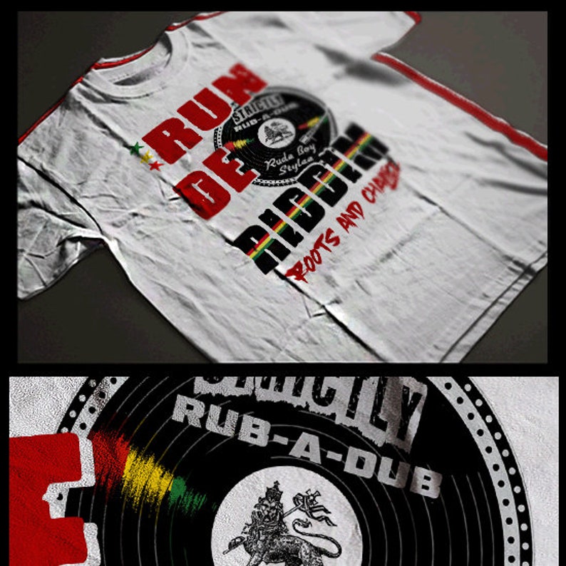 Reggae T-shirt 80s Jamaican Dubplate Dancehall Selector Oldschool ...