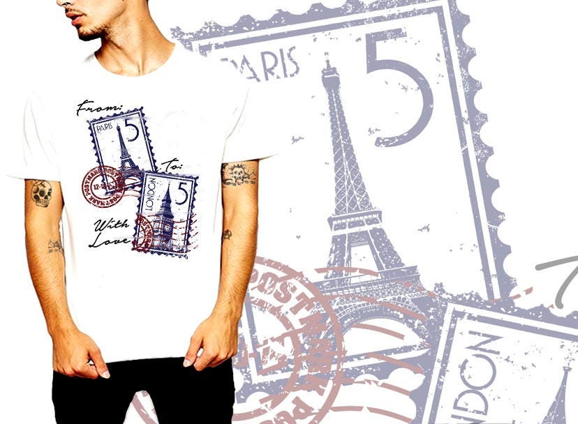 Clothing Pnl T Shirt Tour Eiffel Paris T-shirt Paris To London