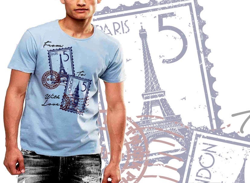 Paris T-shirt Paris to London Eiffel Tower and Big Ben Vacation