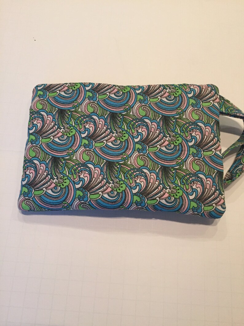 High Top Shoe Zippered Pouch Turquoise Coral and Lime Etsy