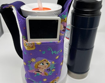 Princess inspired, Child, Water bottle sling, H202GO, Crossbody/Shoulder, Waterproof canvas, Slip pocket for cell