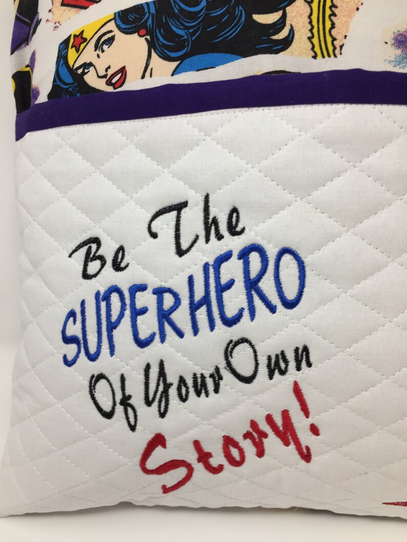 Reading Poem Reading pocket pillow 16 inch pillow cover Female Heroes Reading Pillow Quilted Pocket Christmas Birthday
