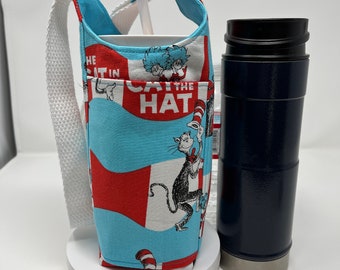 Cat in the Hat, Seuss, Child, Water bottle sling, H202Go, Crossbody/Shoulder, Waterproof canvas, Slip pocket for cell