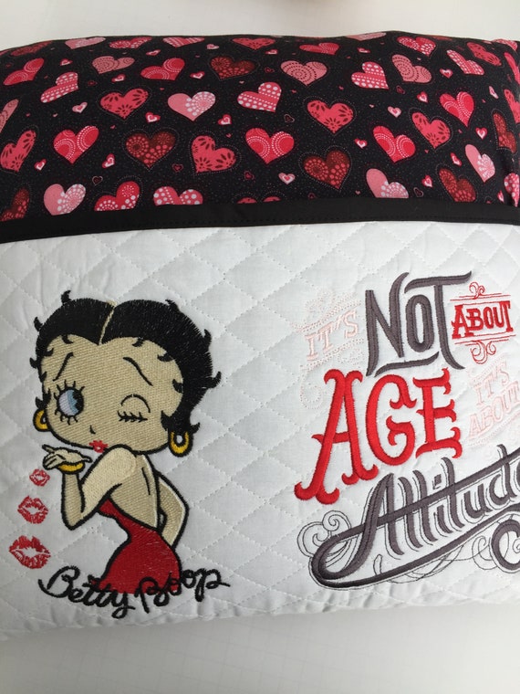 Betty Boop reading pillow PinkRed Betty Boop Square Pillowcases zipper