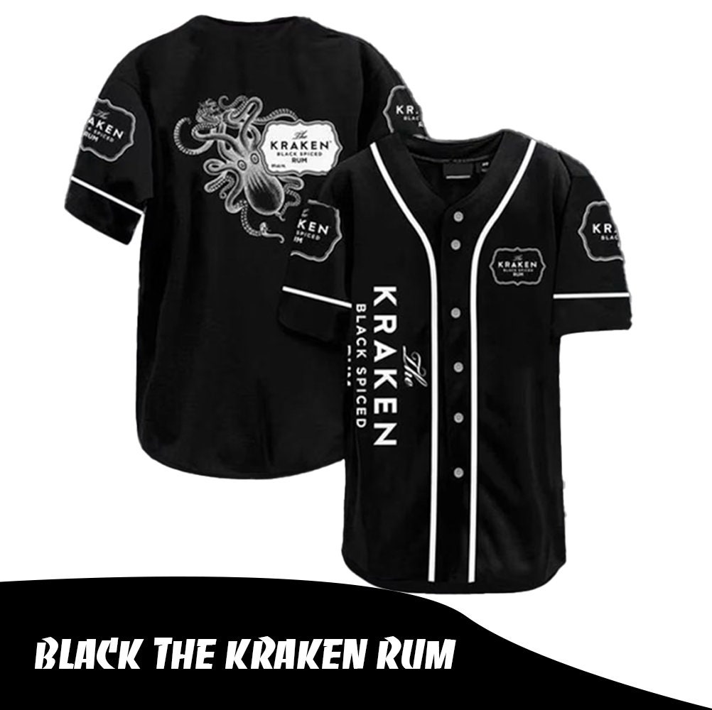 Discover Black the Kraken Rum jersey shirt - Jersey baseball