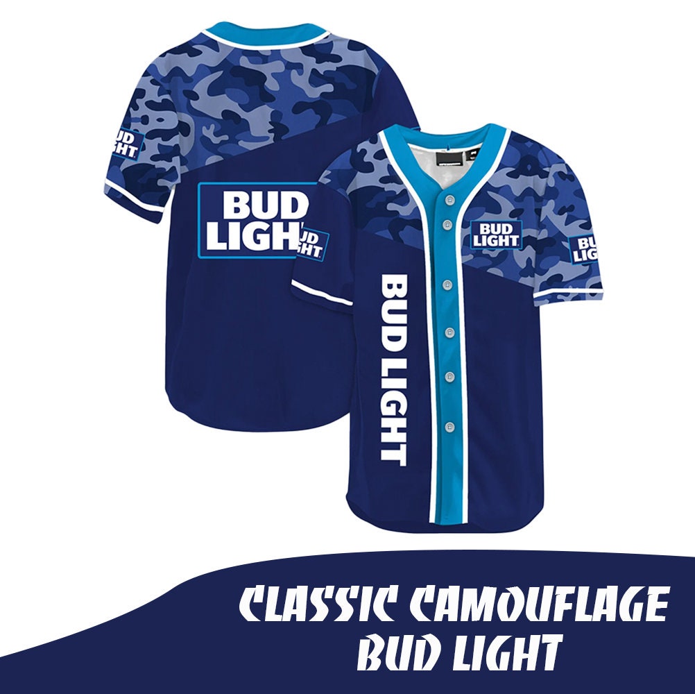 Classic Camouflage Bud light jersey shirt - Jersey baseball
