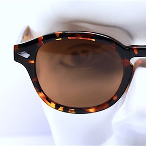 Square round classic sunglasses man woman acetate black tortoise polarized lens Sunglasses man woman acetate round tortoise black