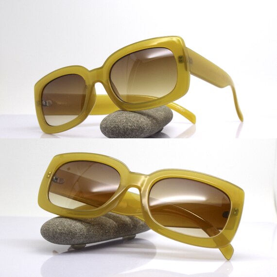 WOME'S SUNGLASSES squared rectangular frame recyc… - image 5