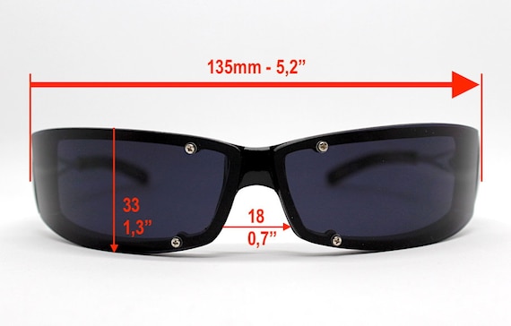 Wrap low rectangular sunglasses man gray silver f… - image 2