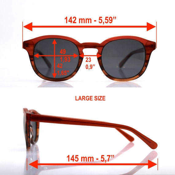 Sunglasses man woman classic oval style tone-on-t… - image 2